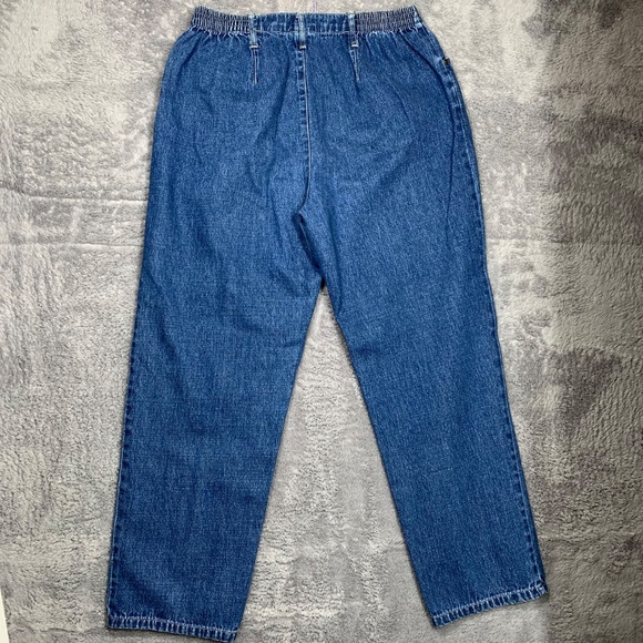 Blassport Women’s Jeans Blue Size 12 Short Elastic Waist 100% Cotton Classic Fit - Picture 6 of 8